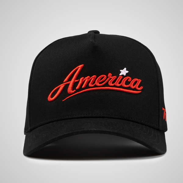 America Retro Hat | Black