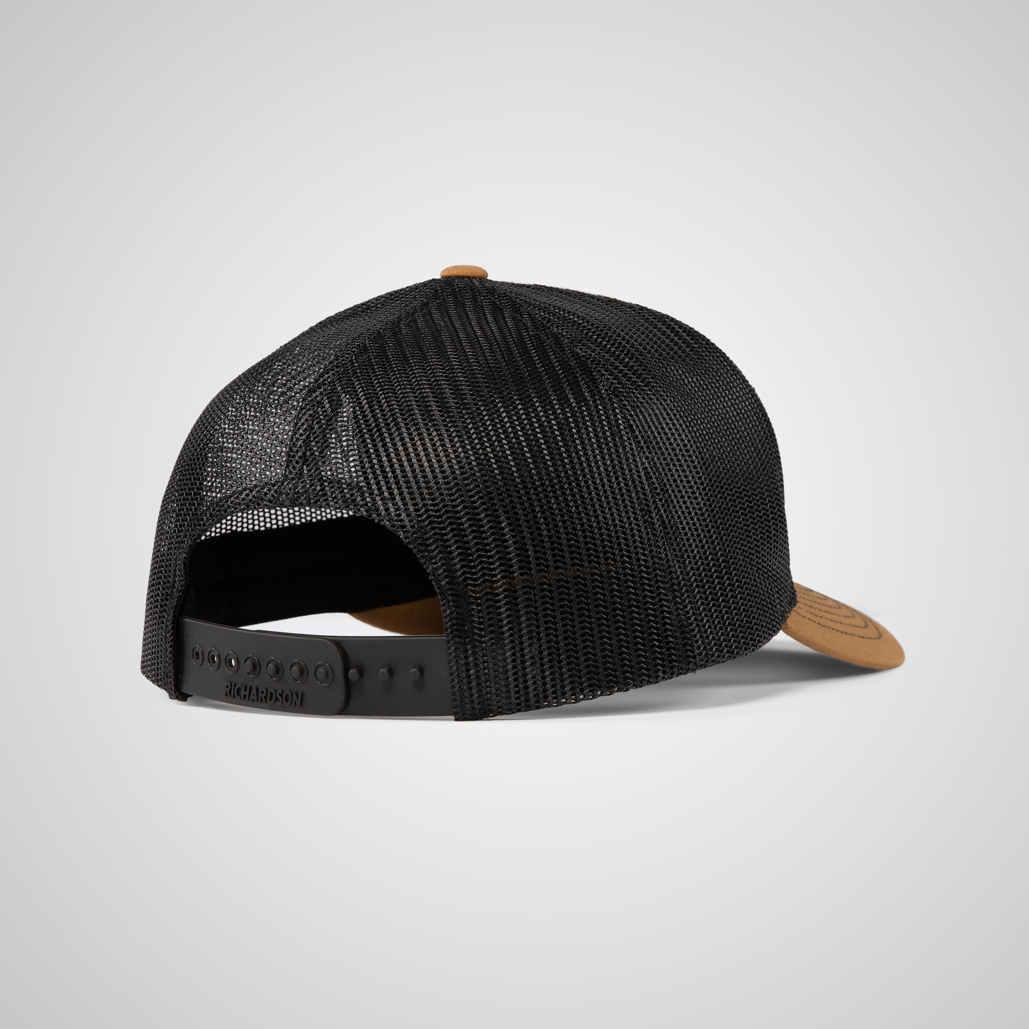 Elk Woven Patch Trucker Hat | Carmel/Black