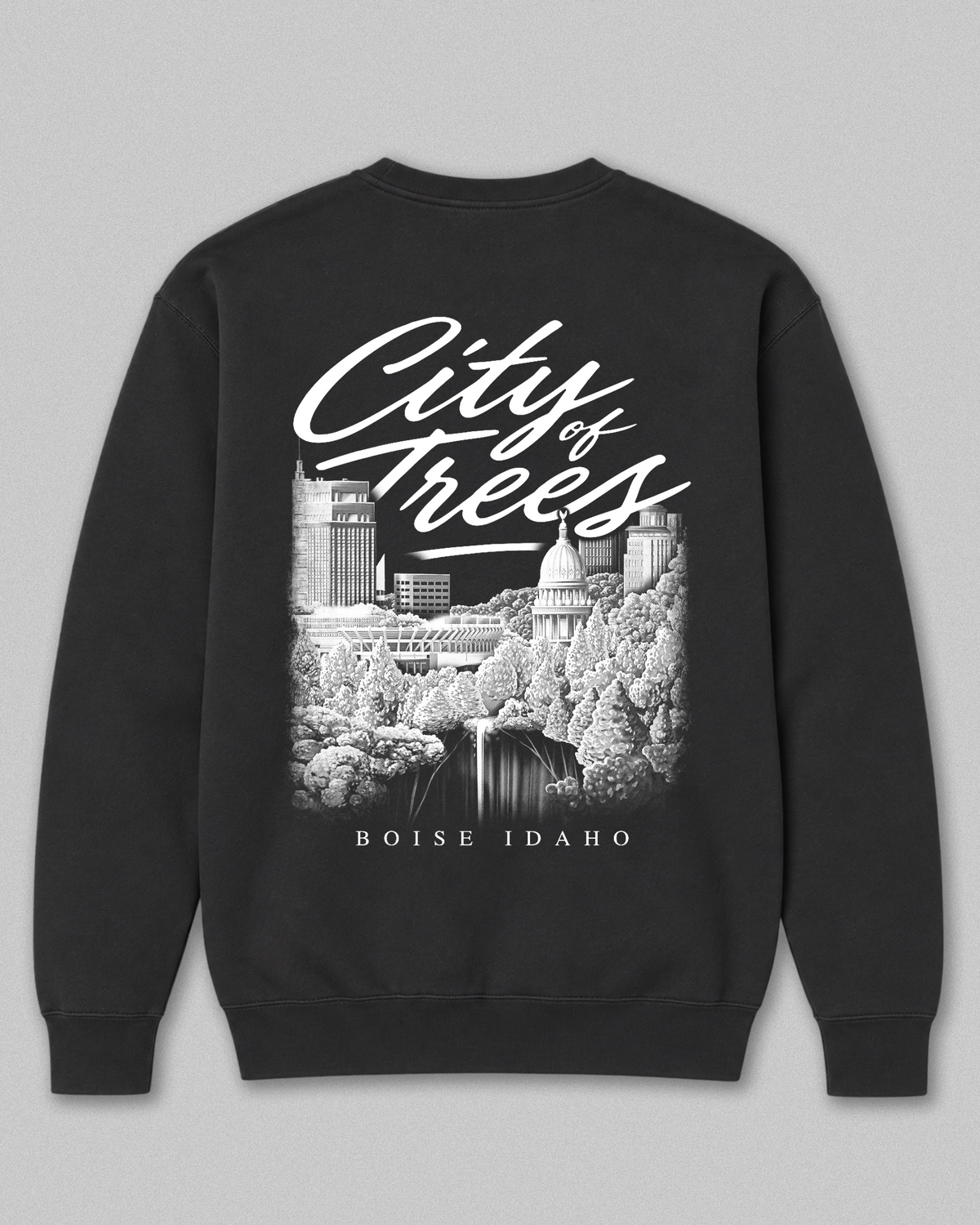 City Of Trees Crewneck - Asphalt