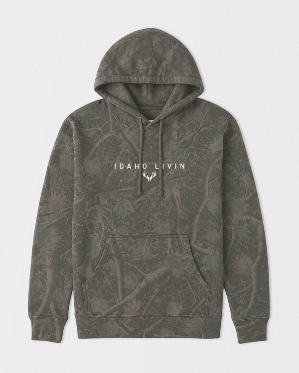 Dark Camo Heavyweight Hoodie - Idaho Livin