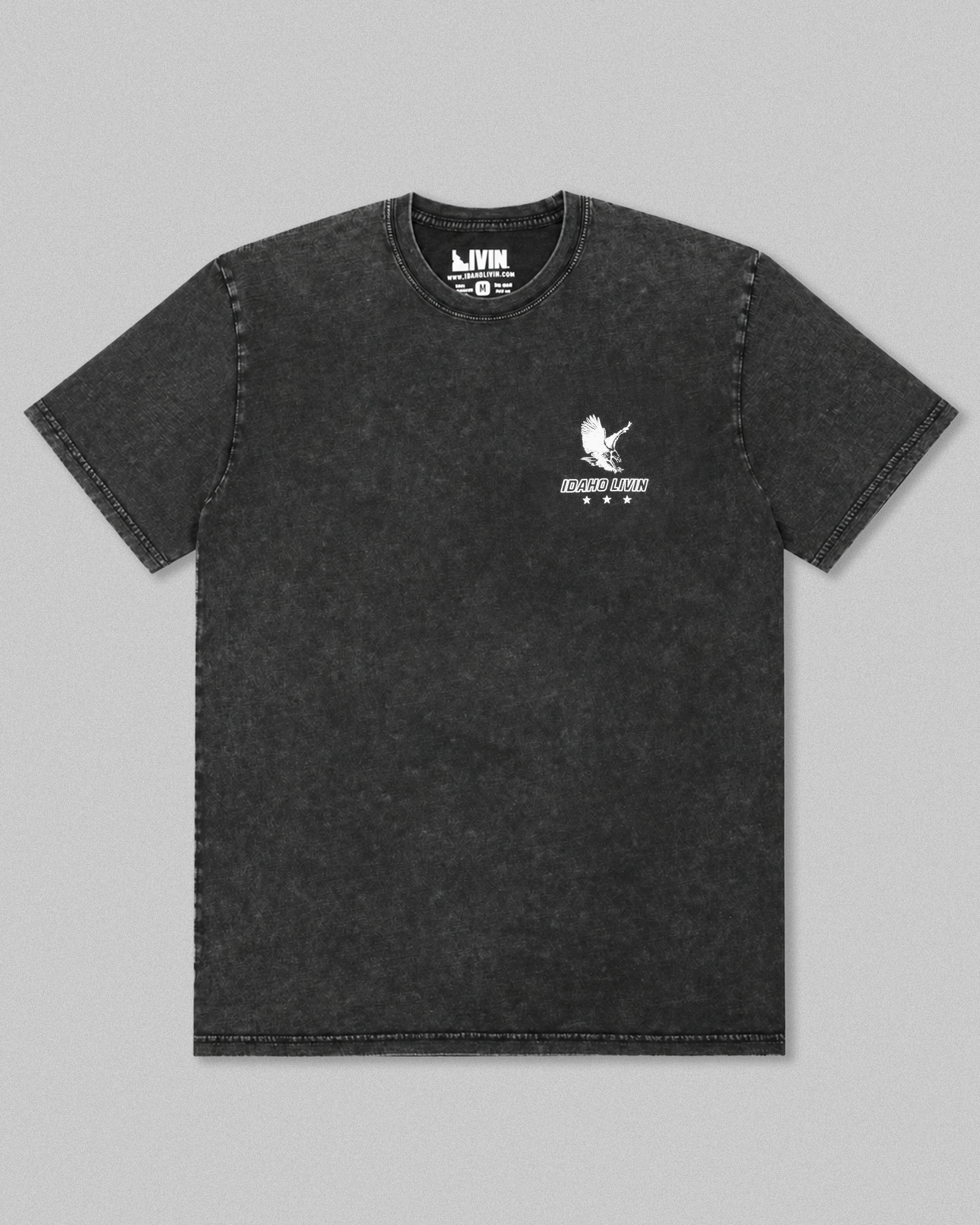 Eagle Stone Washed T-Shirt | Black