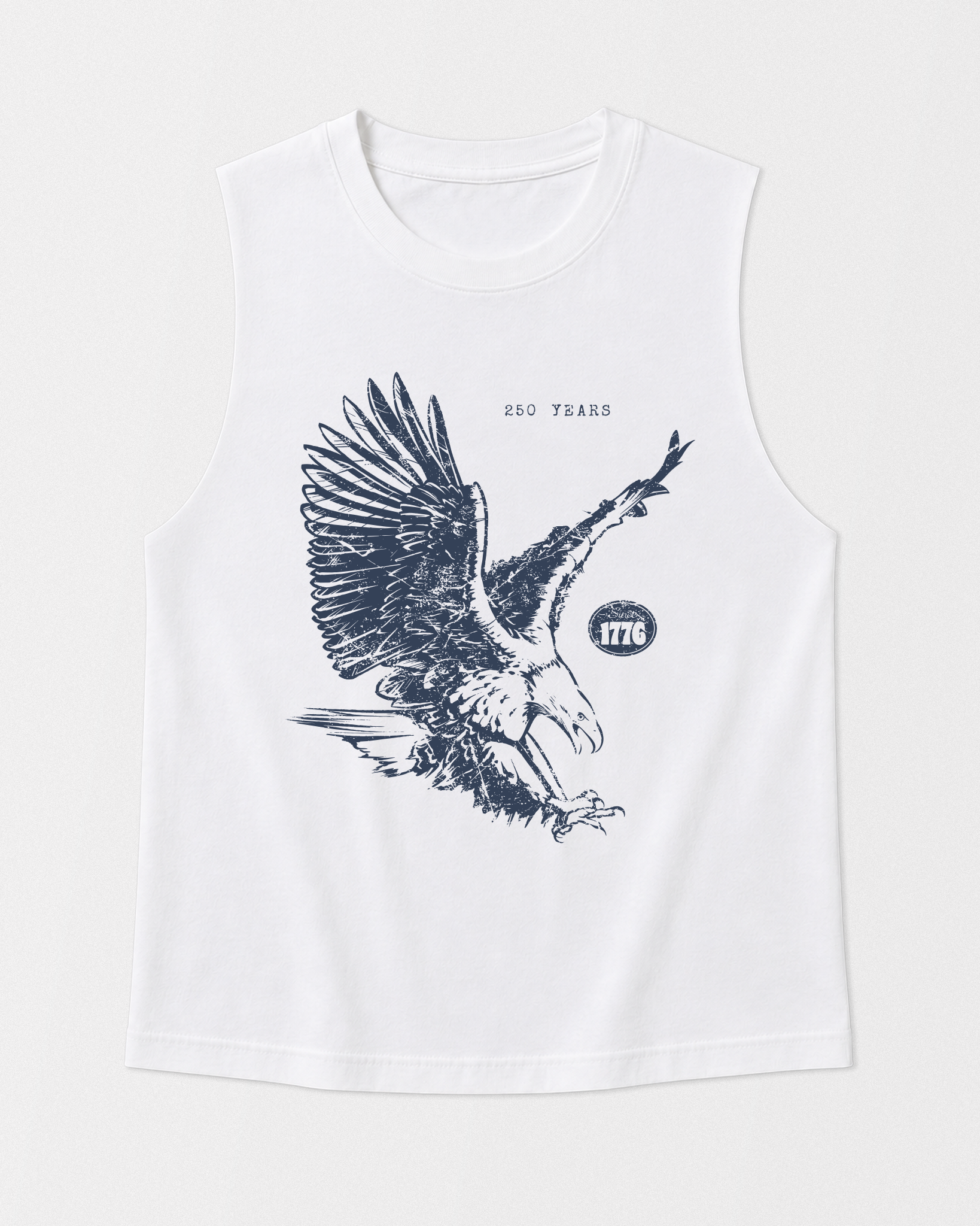 Women's Eagle Muscle Tank - White