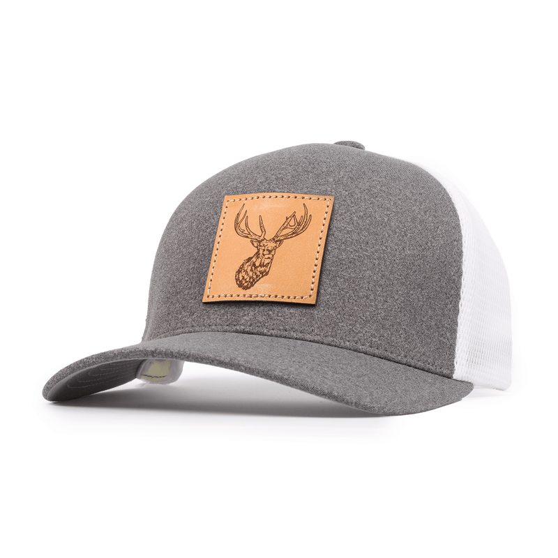 Elk Leather Patch FlexFit Meshback Hat