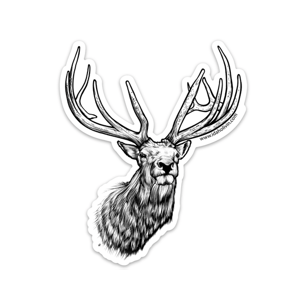 Elk Detail Sticker - Idaho Livin