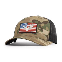 Elk Flag Multicam Trucker Hat