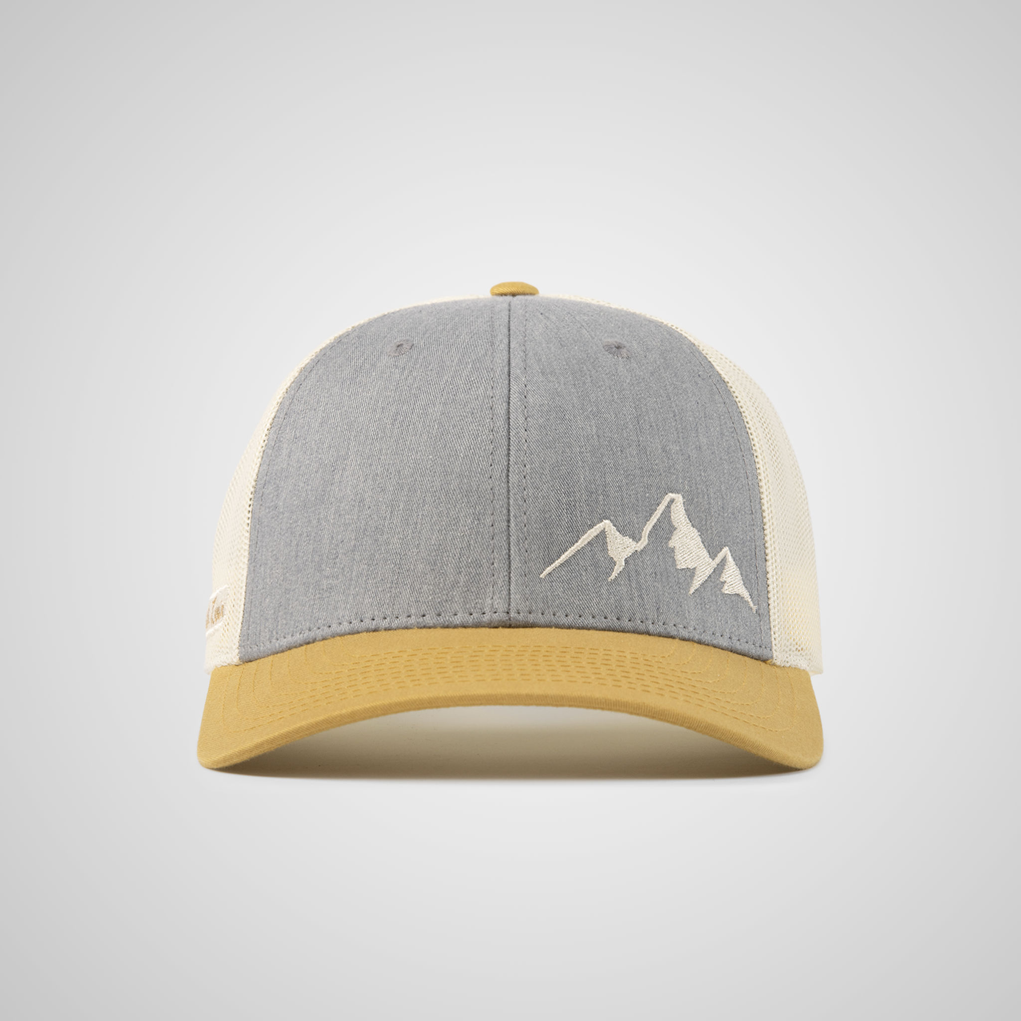 Low Profile Peak Trucker Hat | Heather Birch/Amber Gold