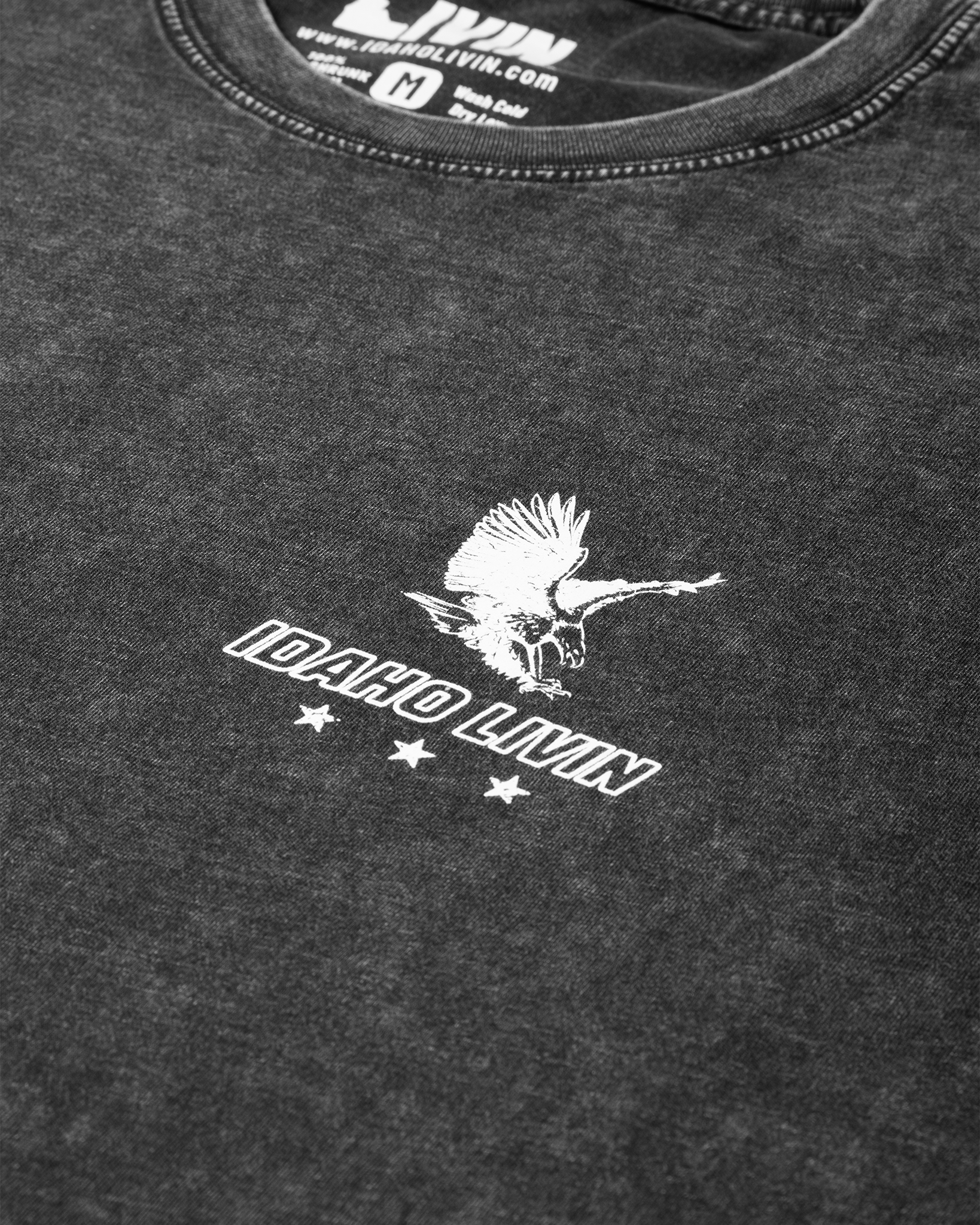 Eagle Stone Washed T-Shirt | Black