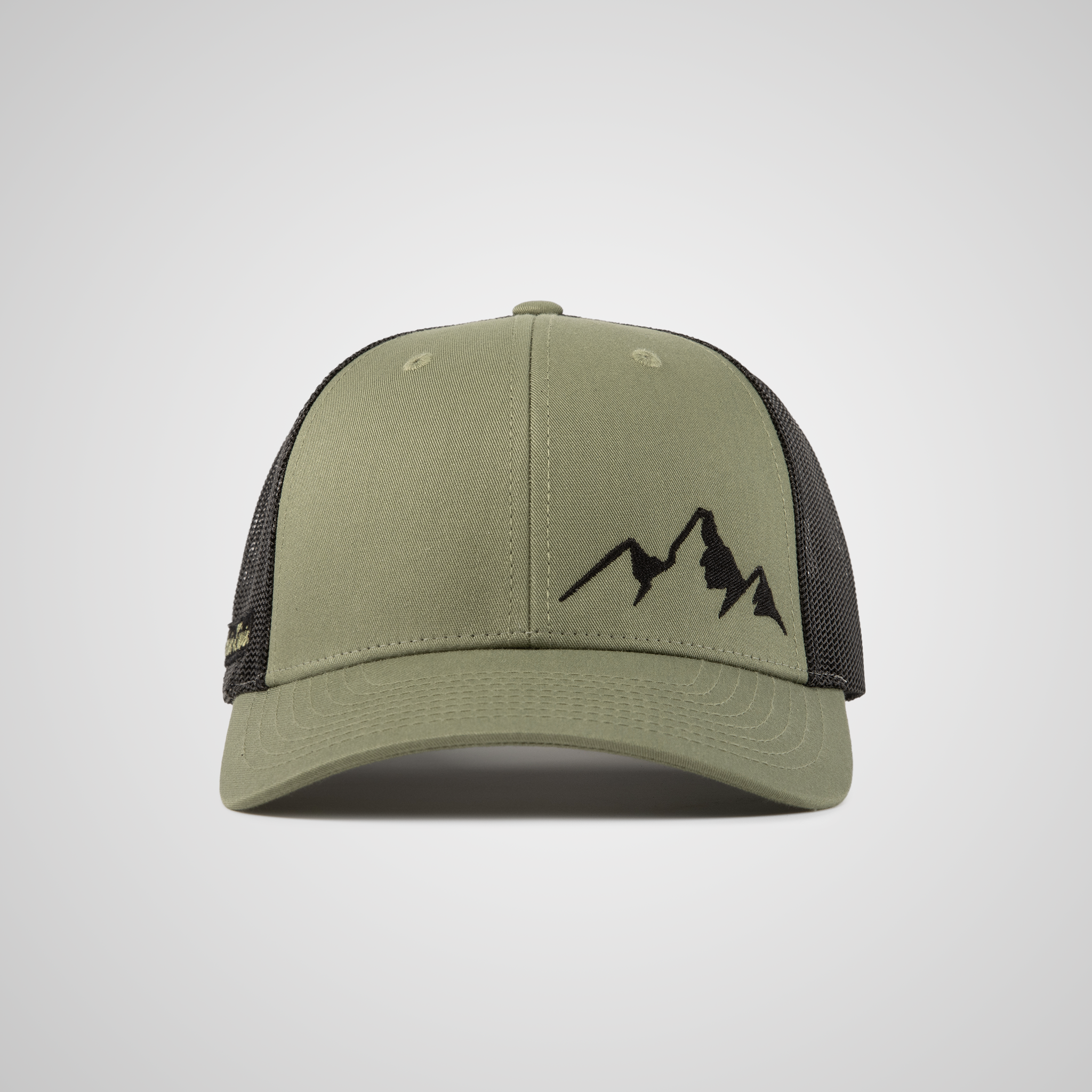 Low Profile Peak Trucker Hat | Loden/Black