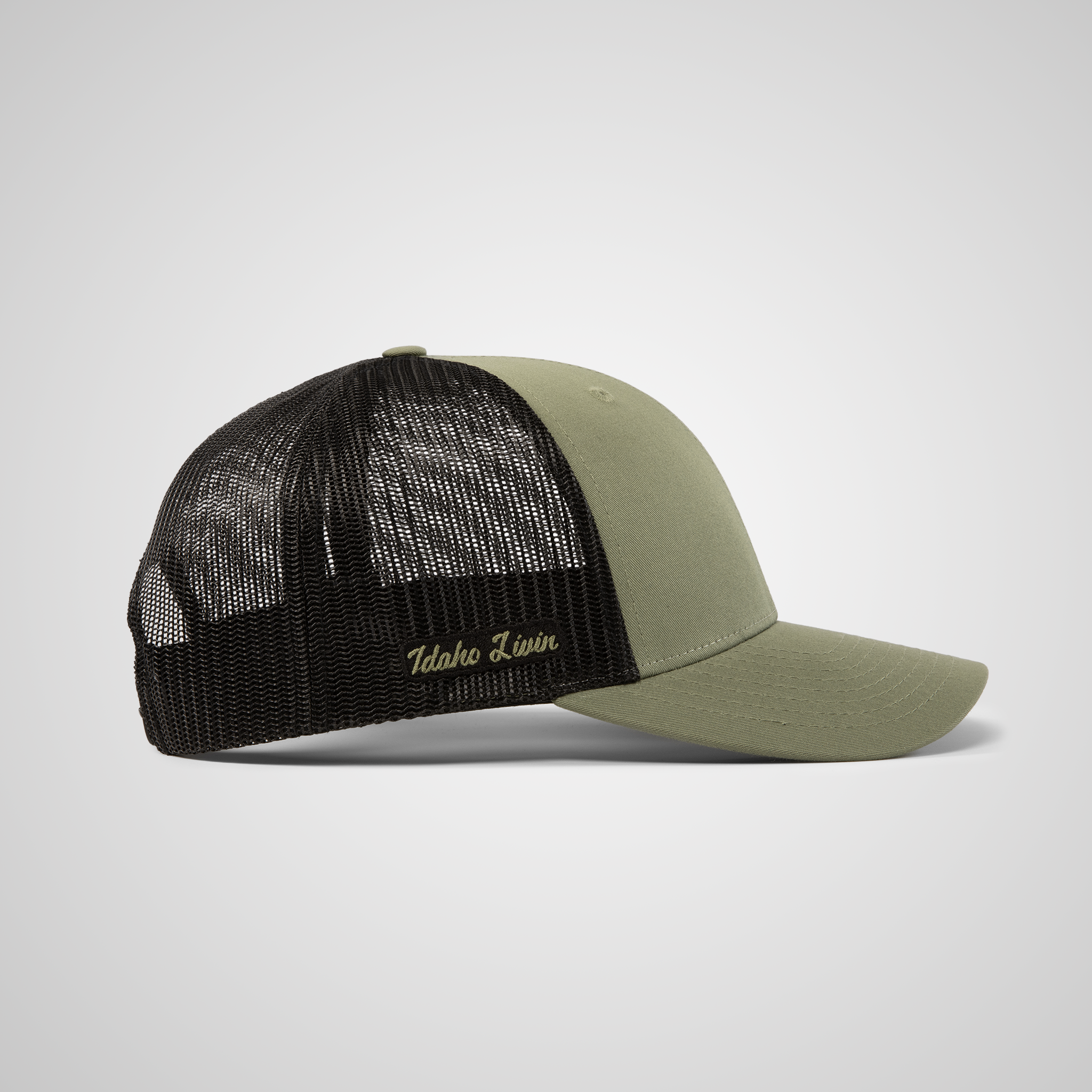 Low Profile Peak Trucker Hat | Loden/Black