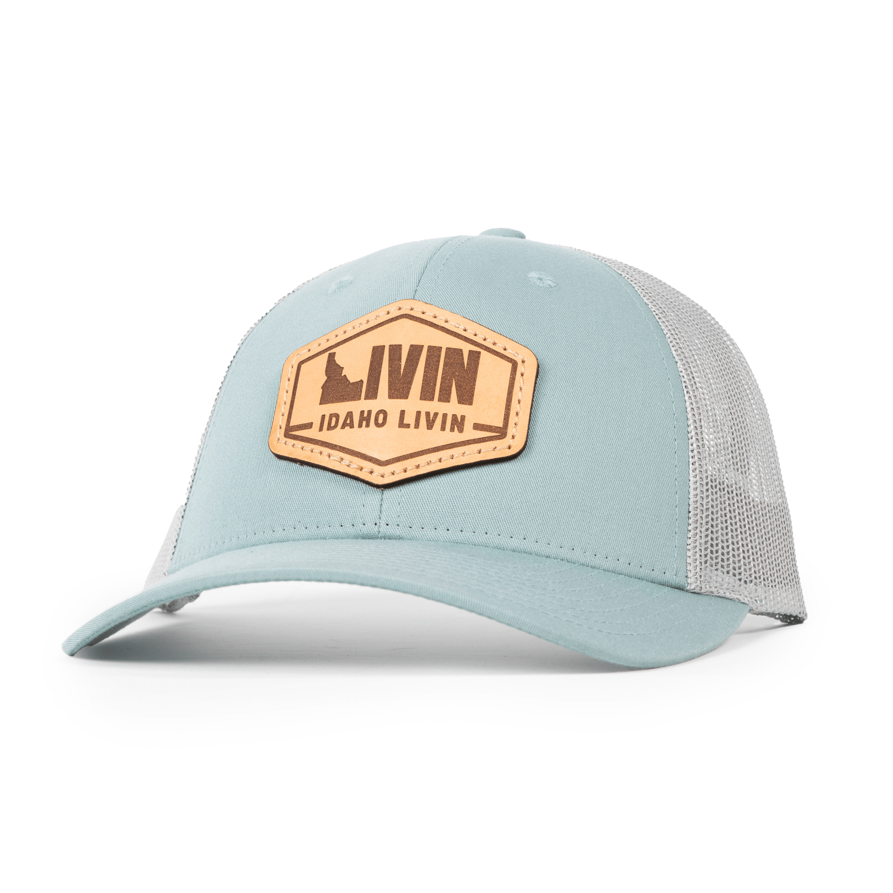 Low Profile Hexagon Leather Patch Hat - Idaho Livin