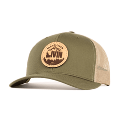 Circle Leather Patch Trucker Hat - Idaho Livin