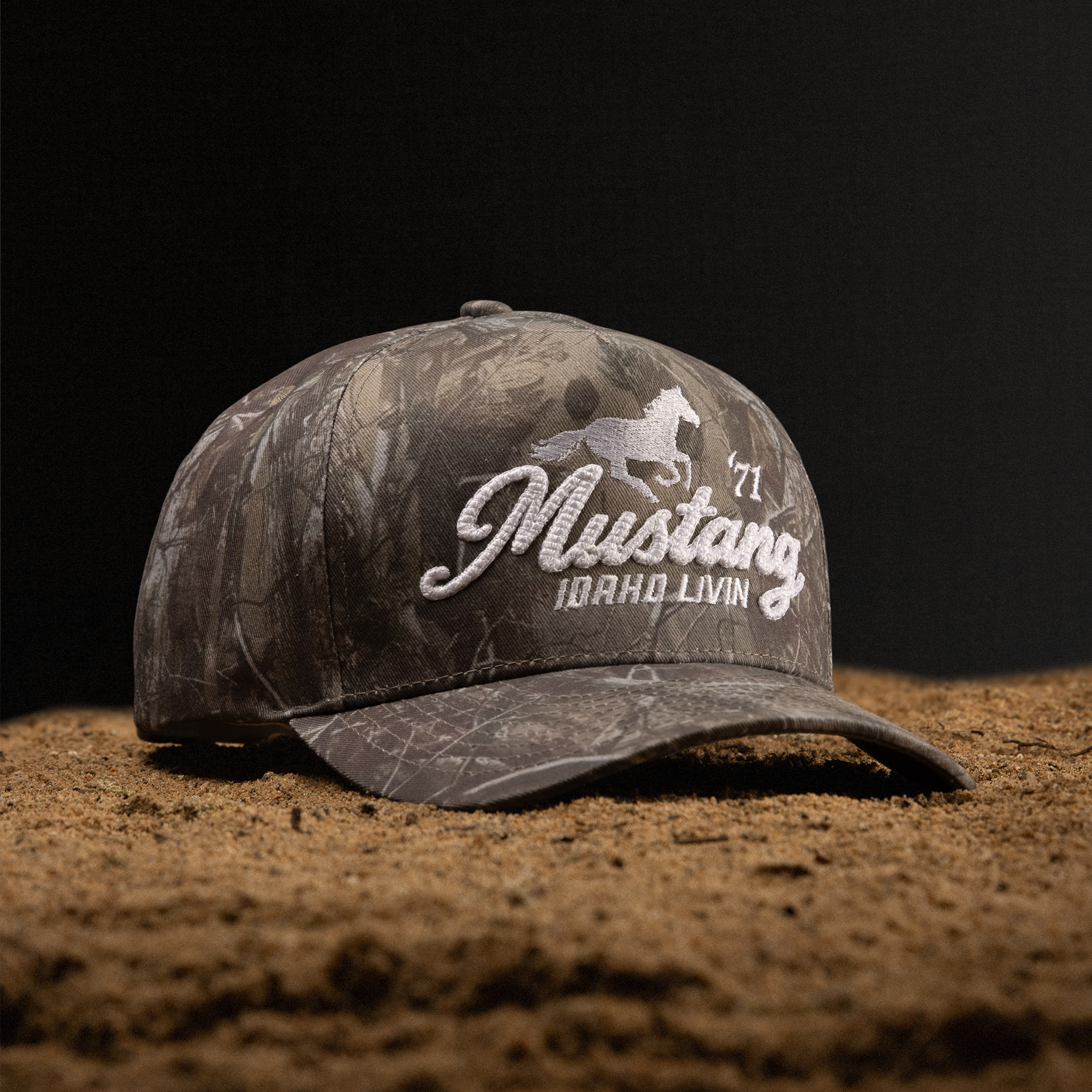 Mustang Retro Hat- Camo
