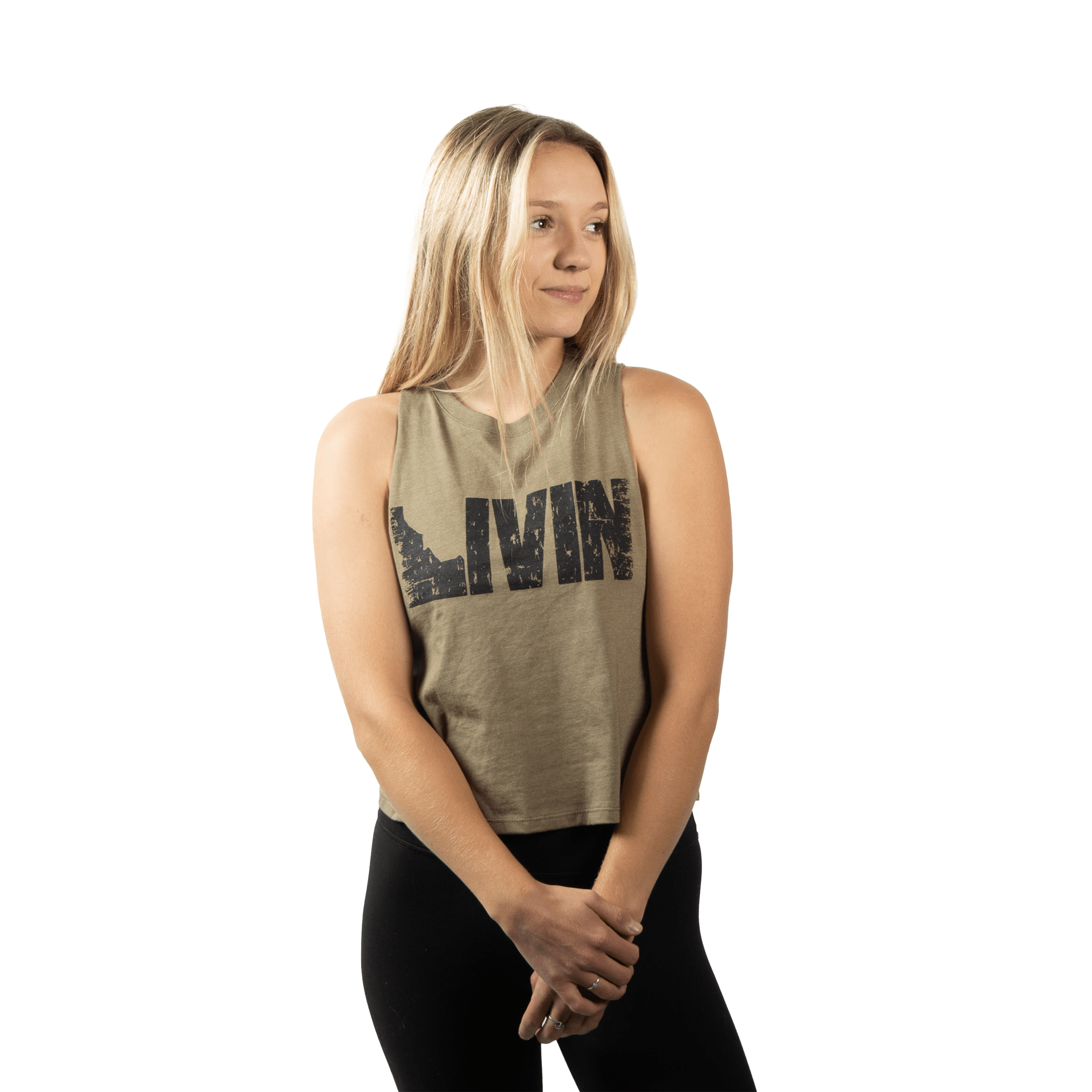 Women's OG cropped muscle tank - Idaho Livin