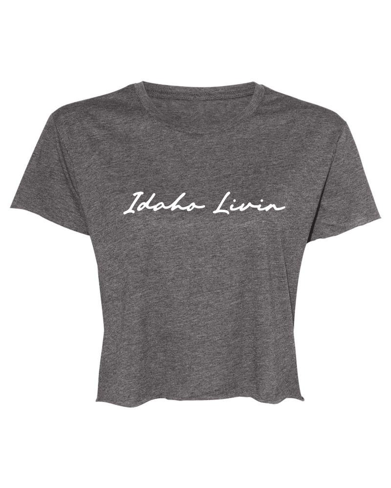 Womens Script Cropped Shirt - Idaho Livin