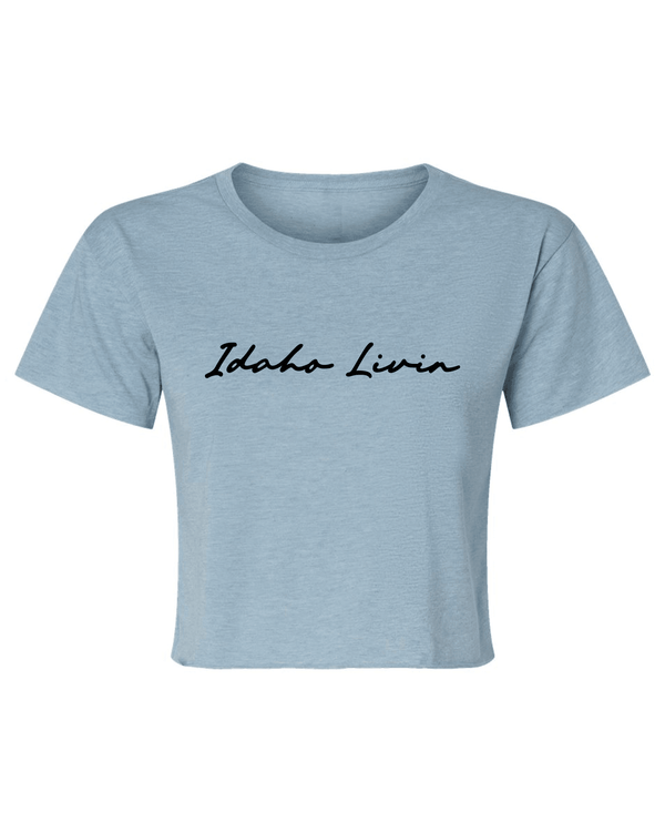 Womens Script Cropped Shirt - Idaho Livin
