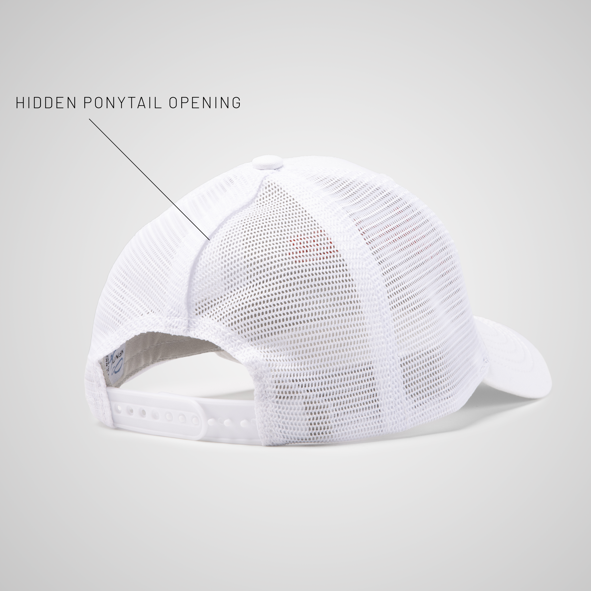 Structured America Ponytail Hat | White
