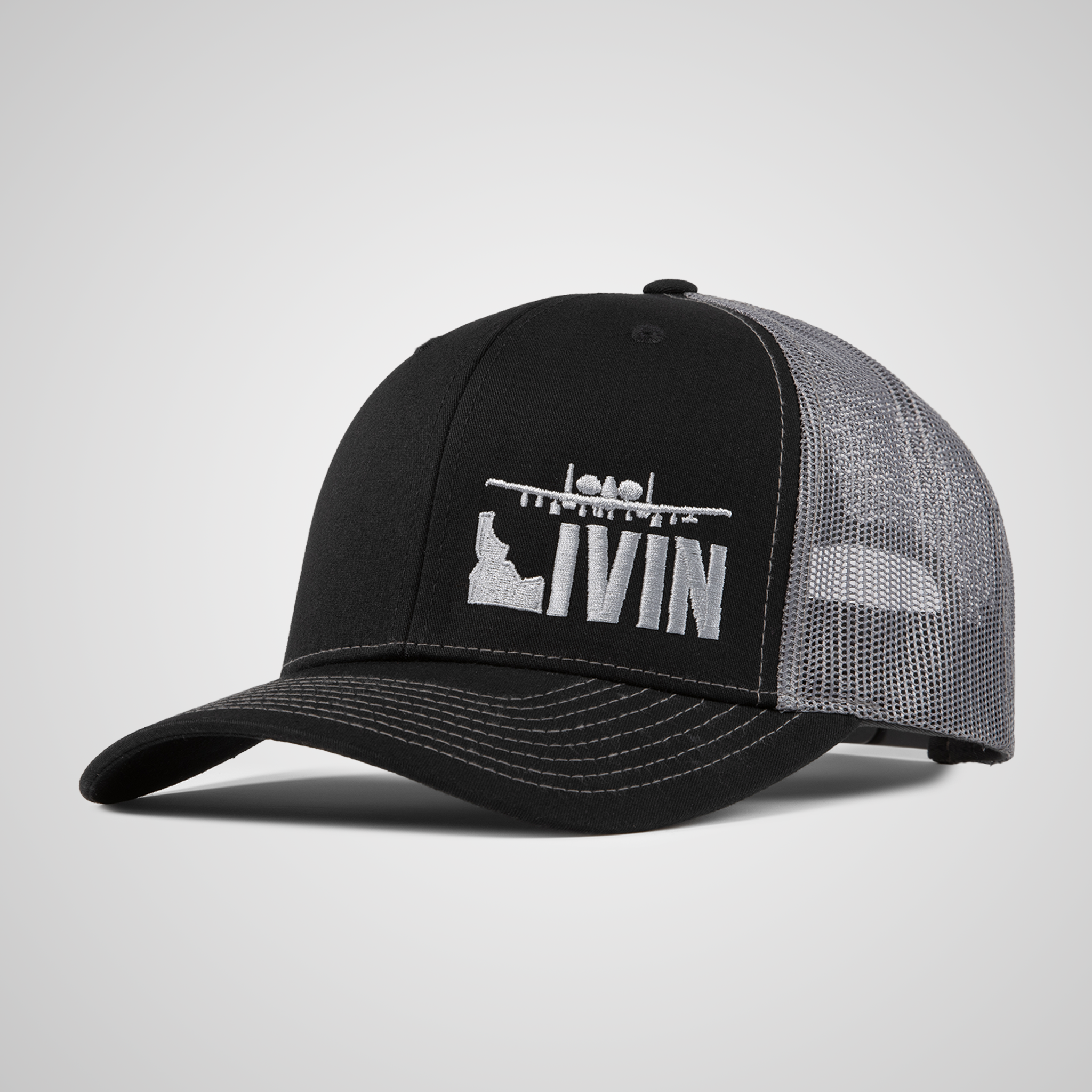 A-10 Warthog Trucker Hat | Black/Charcoal