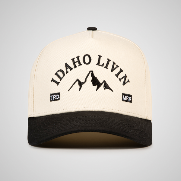 Mountain Peak Retro Hat - Beige/Black