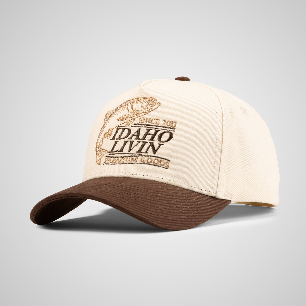 Fish Retro Hat | Beige/Brown