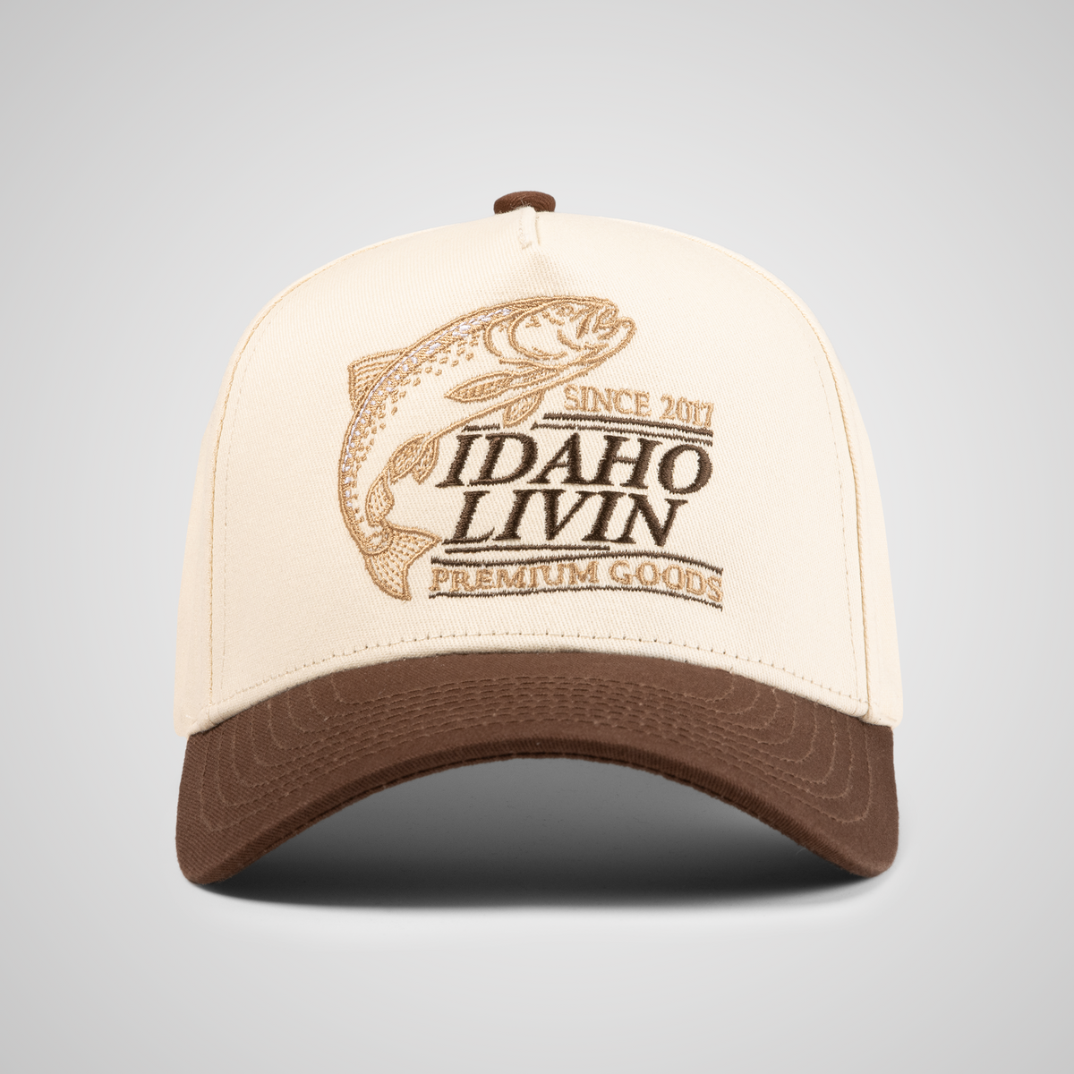 Fish Retro Hat | Beige/Brown