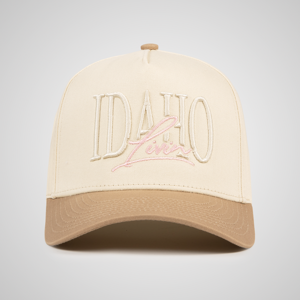 Idaho Script Retro - Khaki/Pink