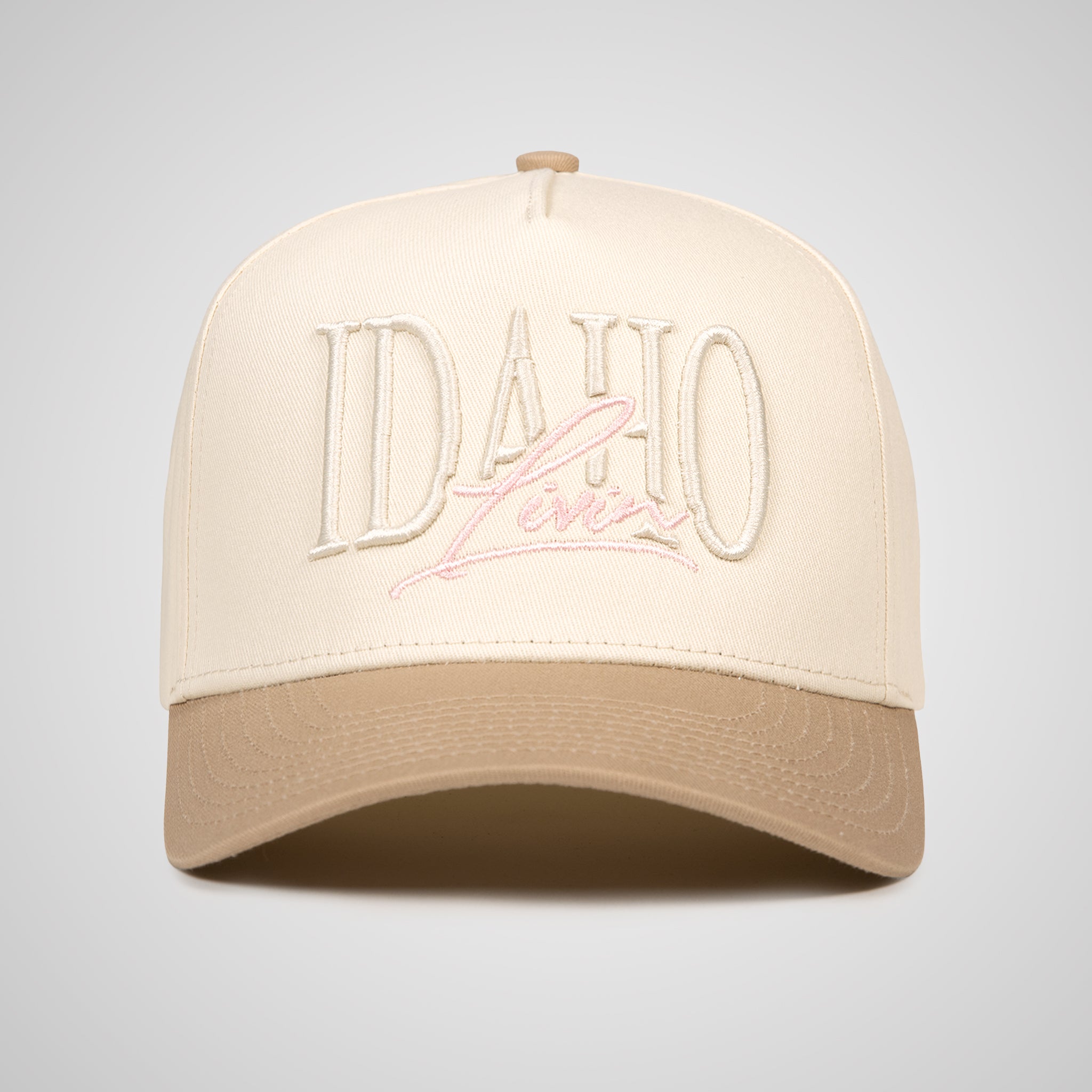 Idaho Script Retro - Khaki/Pink