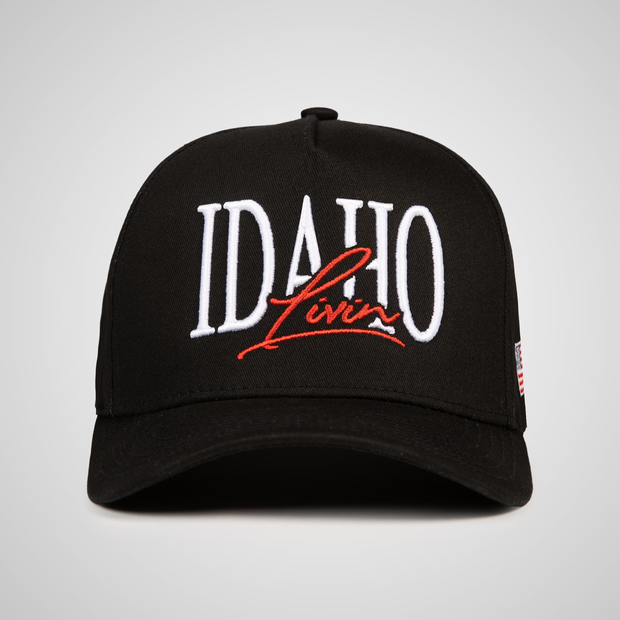 Idaho Script Flag Retro Hat - Black