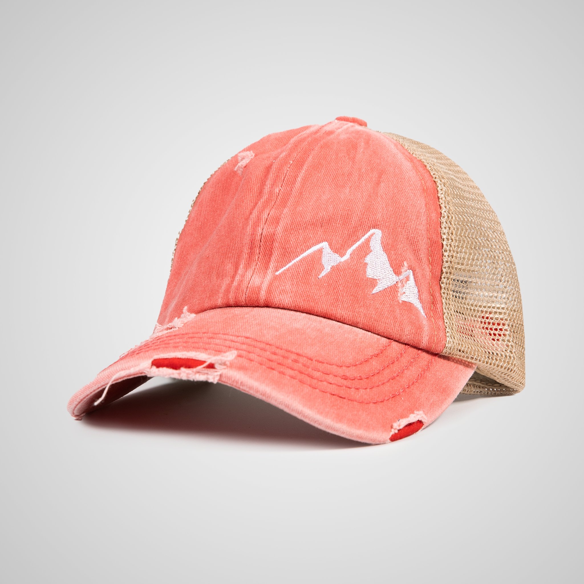 Distressed Peak Ponytail Hat