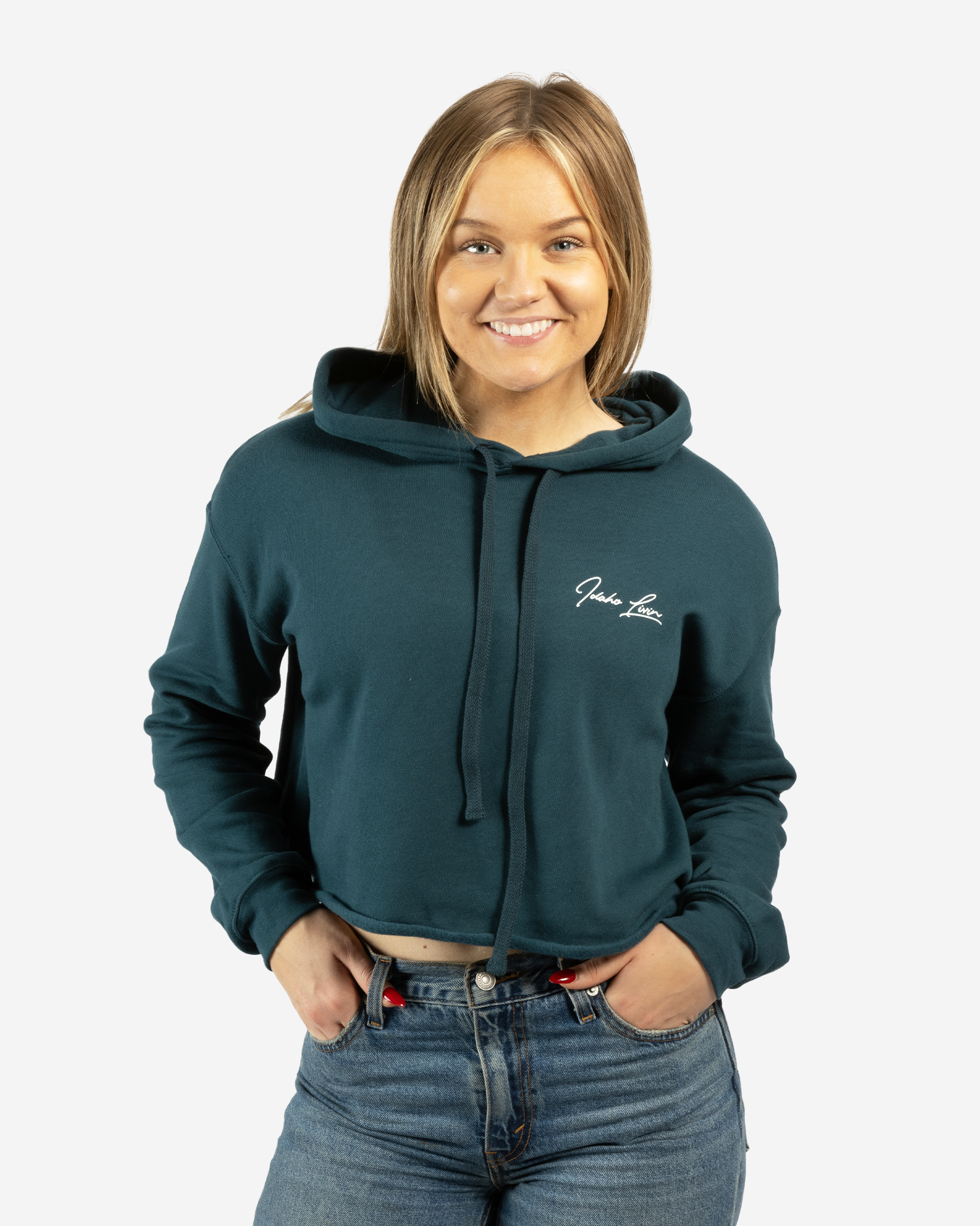 Womens Sawtooth Cropped Hoodie