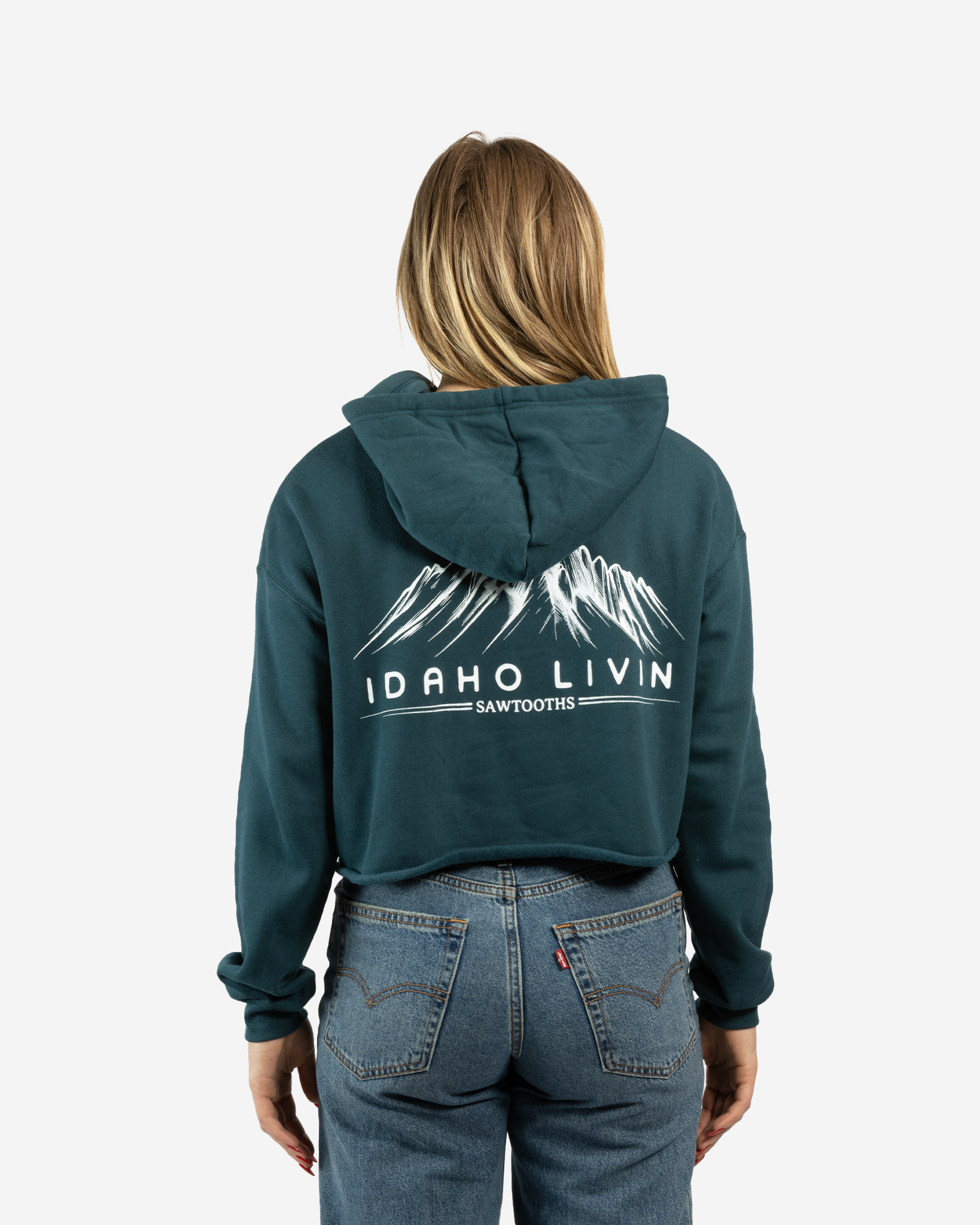 Womens Sawtooth Cropped Hoodie