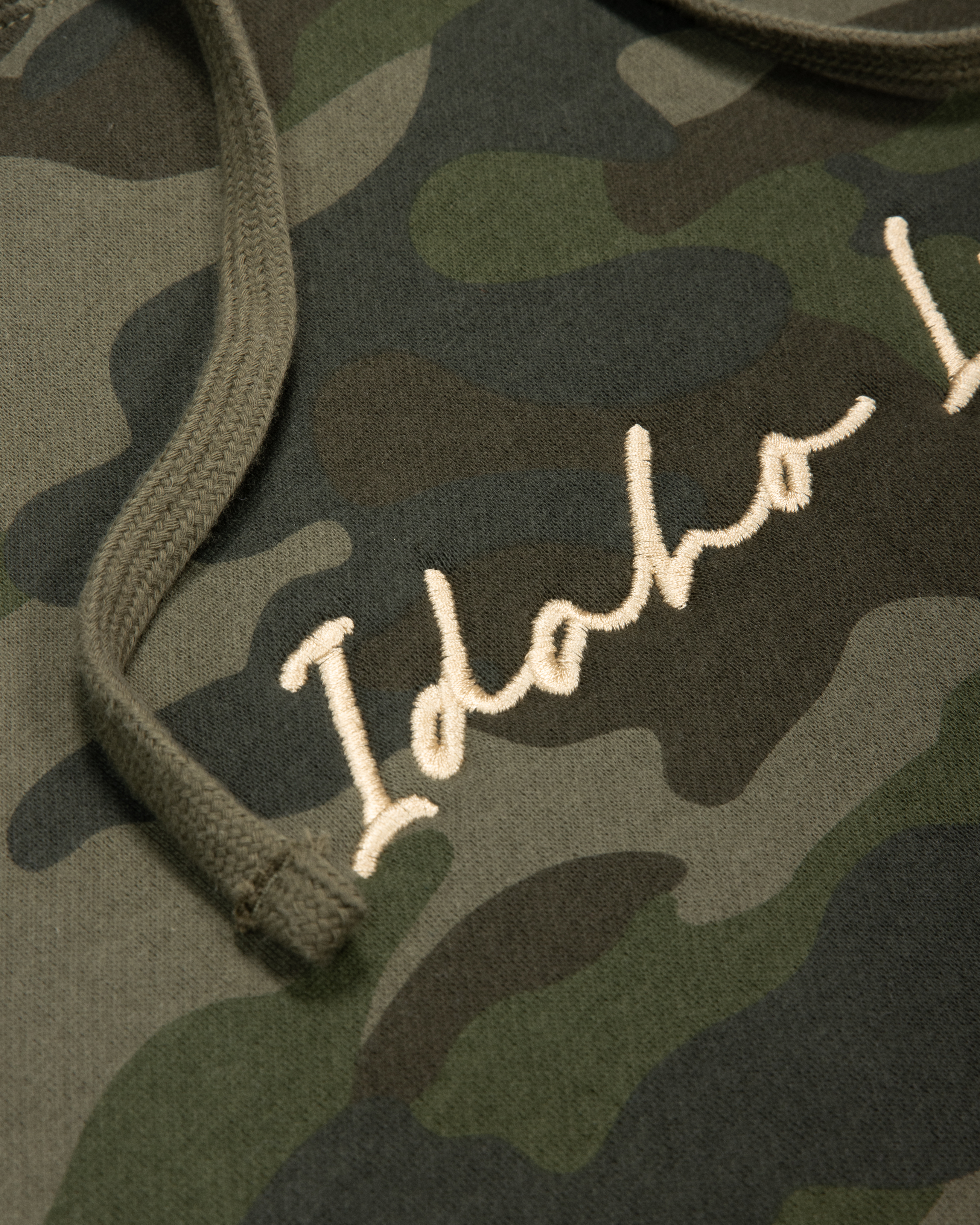 Embroidered Camo Heavyweight Hoodie