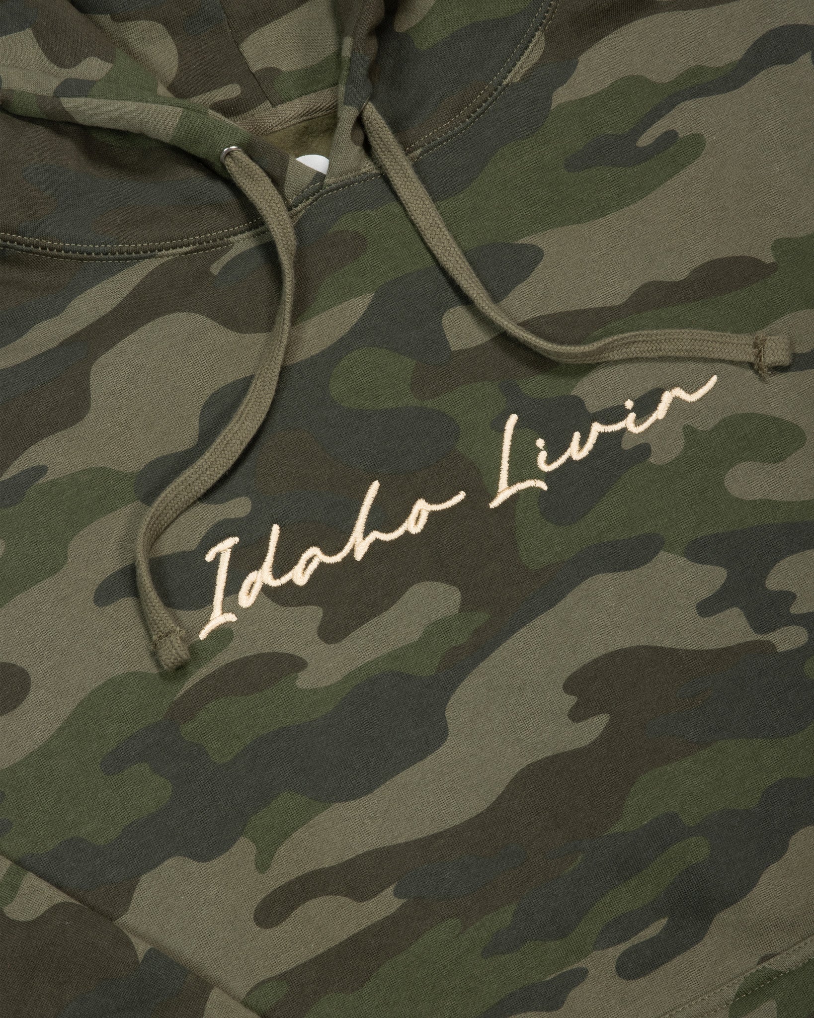 Embroidered Camo Heavyweight Hoodie