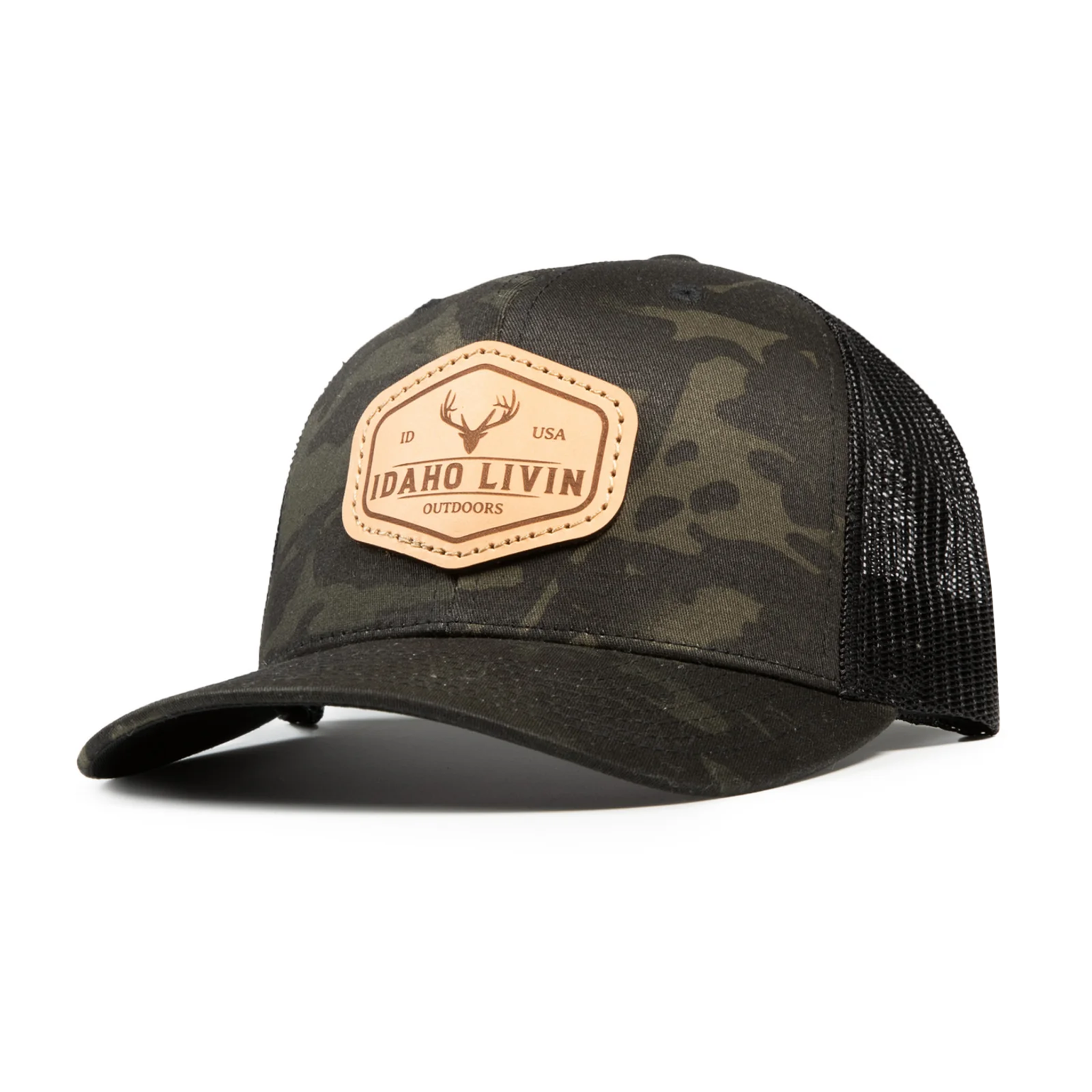 Camo Elk Patch Trucker Hat