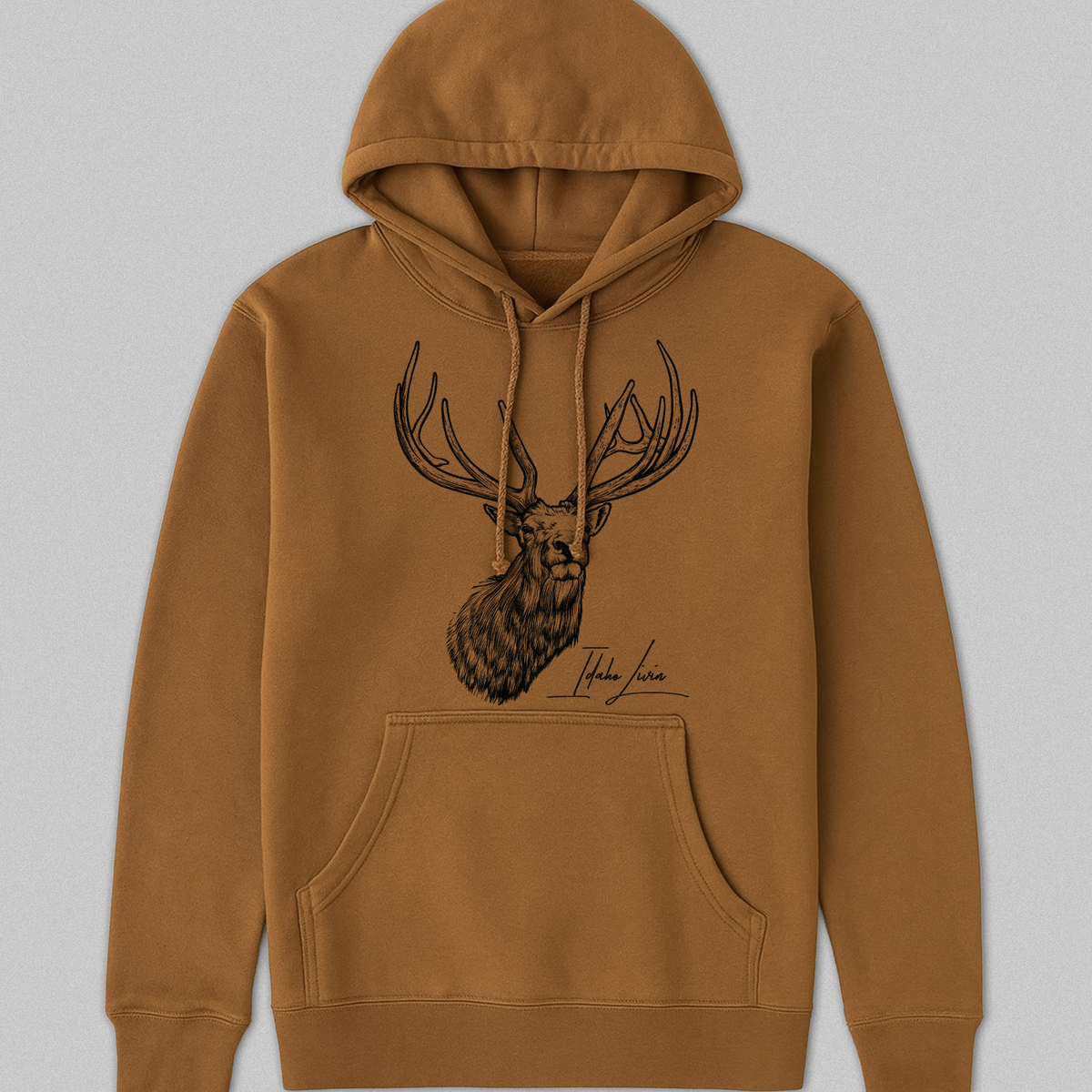 Idaho Livin: Unisex Elk Heavyweight Hoodie – Premium Quality