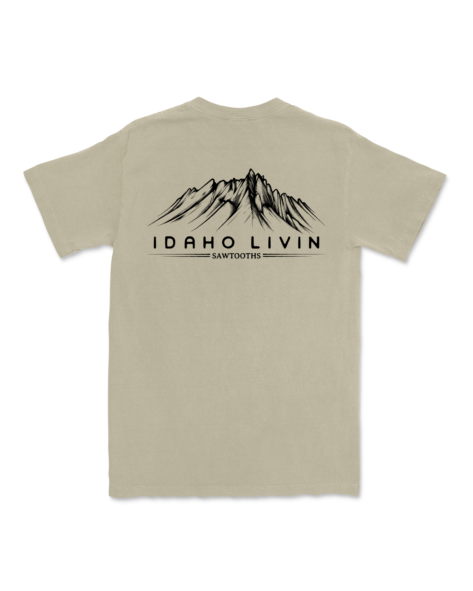 Sawtooth Heavyweight Tee-Khaki