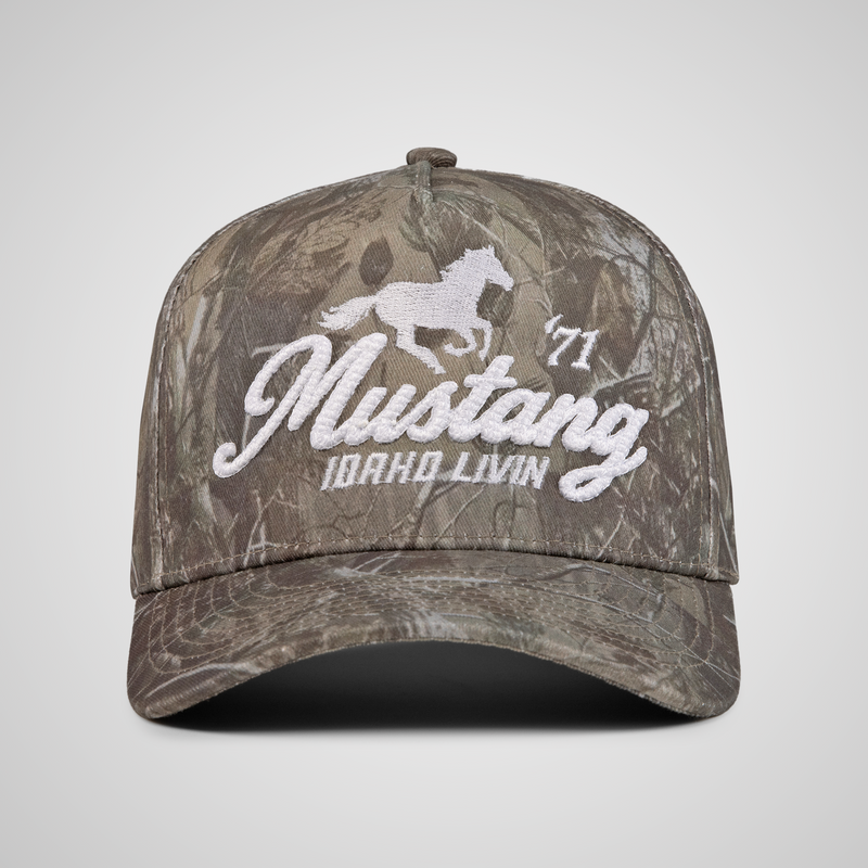 Mustang Retro Hat- Camo - Idaho Livin