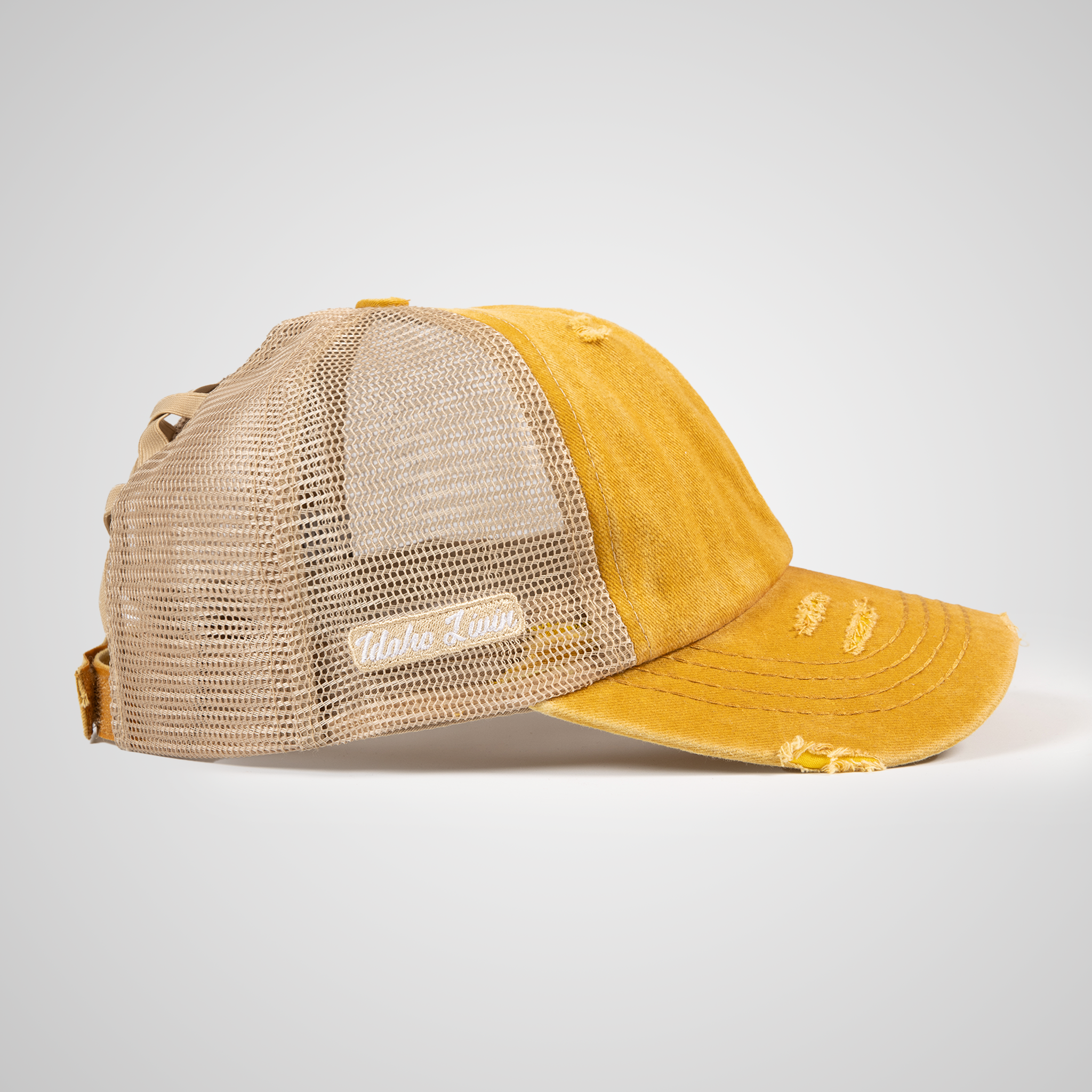Distressed Peak Ponytail Hat