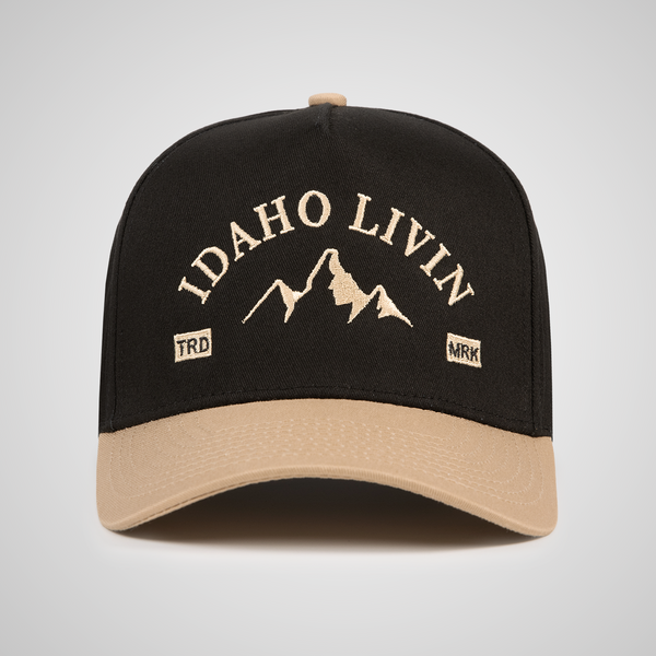Mountain Peak Retro Hat - Black/Khaki