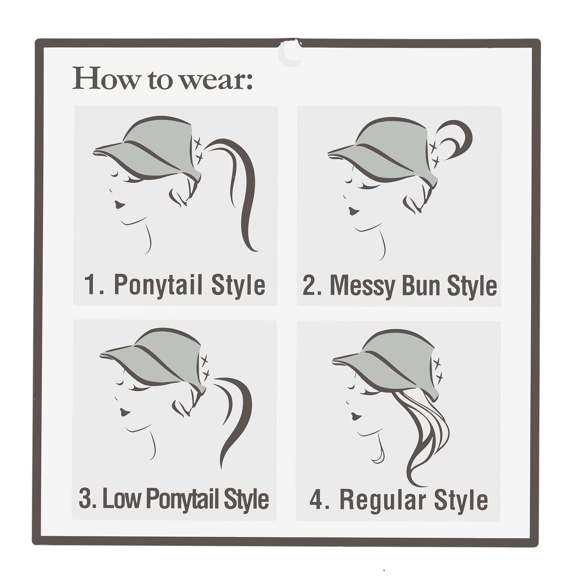 Women's Distressed Ponytail Hat