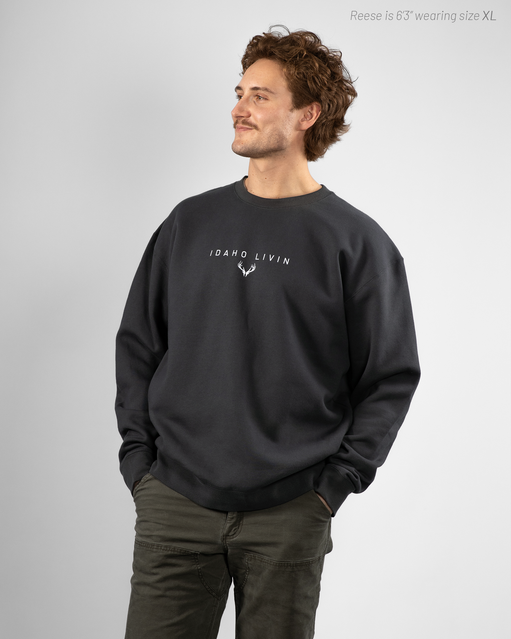 Branded Elk Heavyweight Crewneck | Charcoal