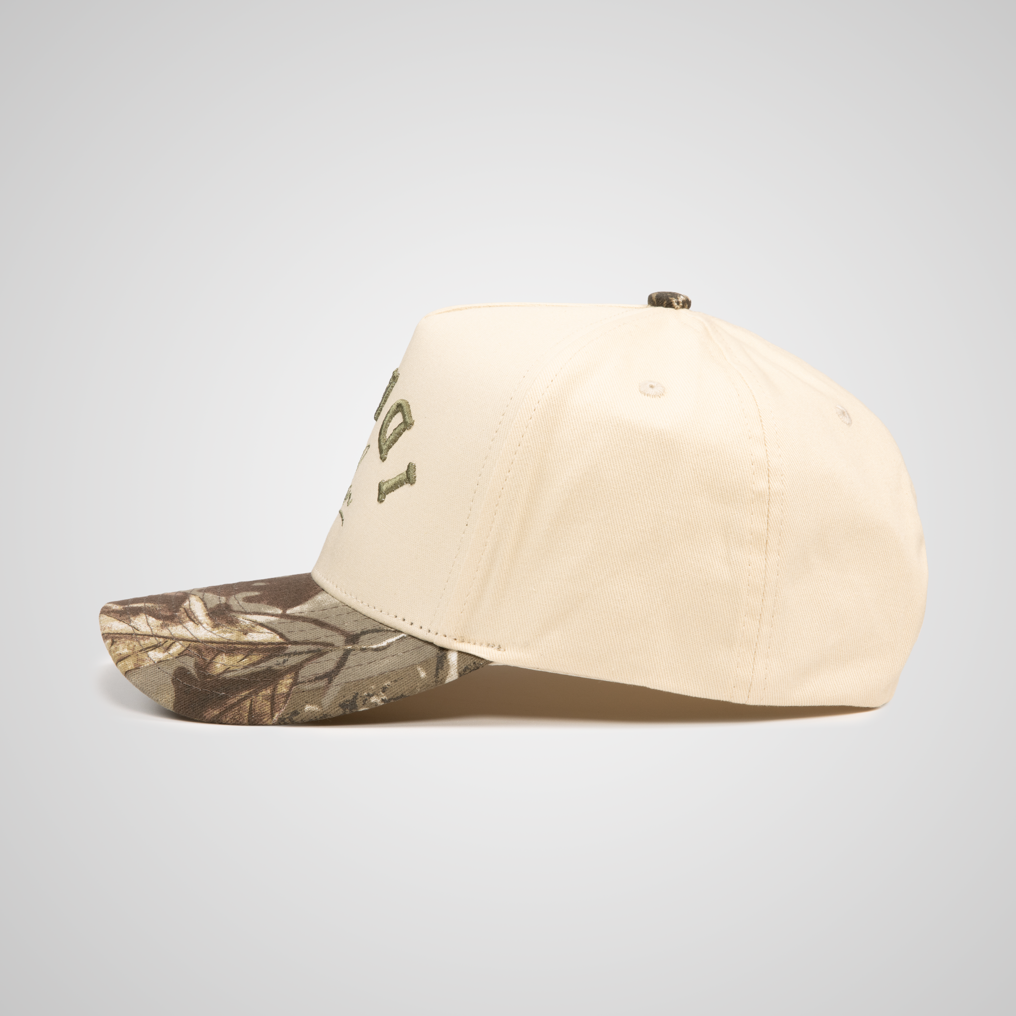 Upside Down Retro Hat - Beige/Camo